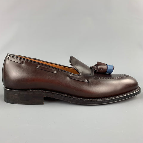 ALDEN Size 7 D Dark Brown Leather Tassels 561 Loafers