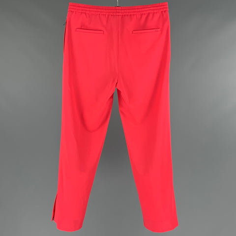 VALENTINO Size 32 Pink Wool Elastic Waistband Casual Pants