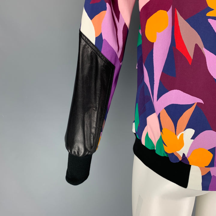PRABAL GURUNG Size XS Multi-Color Cotton Blend Bomber Jacket
