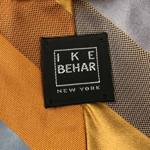 IKE BEHAR Multi-Color Diagonal Stripe Silk Tie