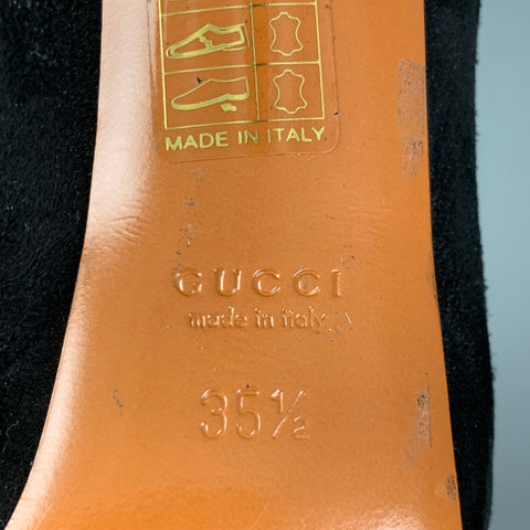 GUCCI Taille 5.5 Escarpins à plateforme en daim noir