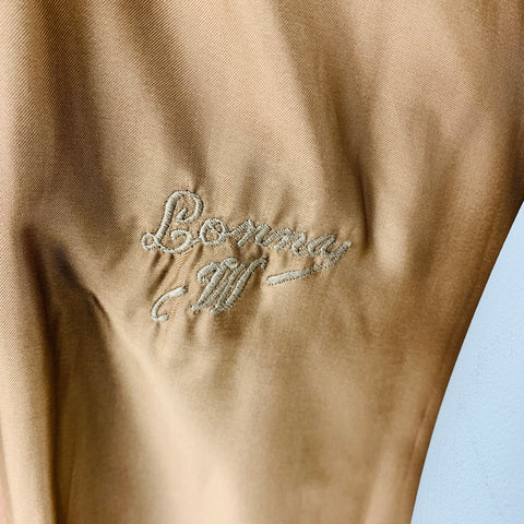VINTAGE Size M Camel Cashmere Fur Belted Coat