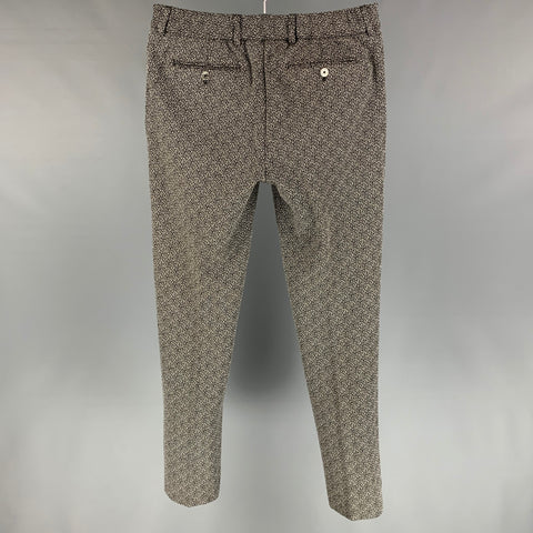 GIORGIO ARMANI Size 32 Grey & Black Heather Zip Fly Dress Pants