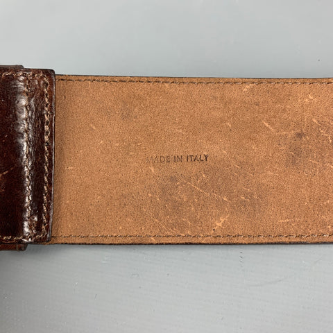 BURBERRY PRORSUM Fall 2006 Size 32 Brown & Gold Studded Leather Belt