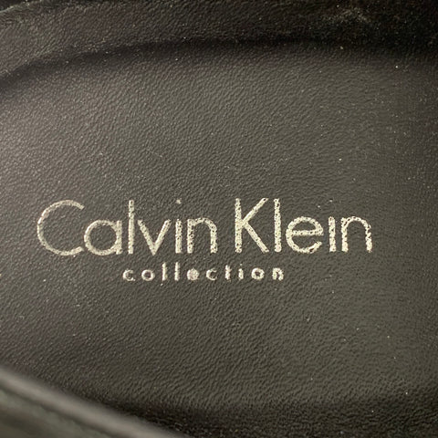 CALVIN KLEIN COLLECTION Size 9 Black Leather Double Monk Strap Loafers