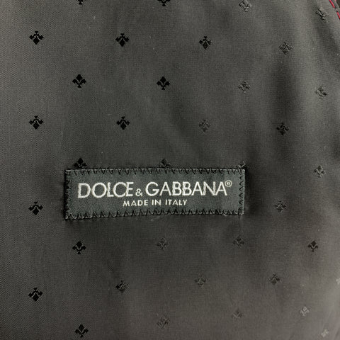 DOLCE & GABBANA Size 38 Raspberry Pink Brocade V Neck Vest