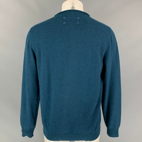 MAISON MARGIELA Size S Teal Cashmere Oversized Pullover