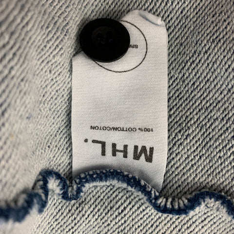MARGARET HOWELL Size M Indigo Cotton Hooded Sweatshirt