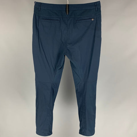 RAG &amp; BONE Talla 34 Pantalones casuales de mezcla de algodón azul marino con cremallera y bragueta