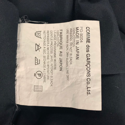 COMME des GARCONS Size M Black Cotton 3/4 Sleeves Short Sleeve Shirt