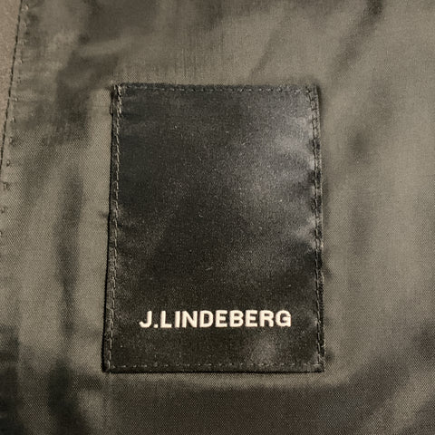 J. LINDEBERG Size 34 Black Jacquard Cotton / Wool Shawl Collar Single Button Sport Coat