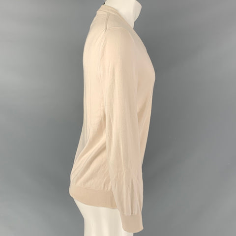 MAISON MARTIN MARGIELA Size M Beige Solid Cotton V-Neck Pullover