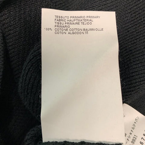 MAISON MARGIELA Size M Black Textured Cotton V-Neck Cardigan