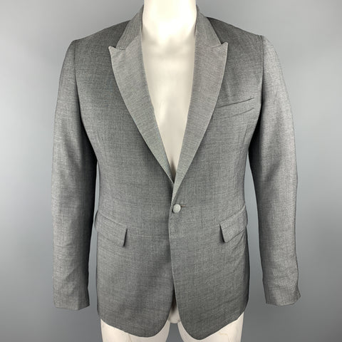 BAND OF OUTSIDERS Size 42 Grey Nailhead Wool Peak Lapel Sport Coat