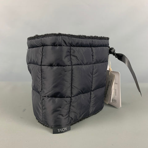 TAION Black Quilted Nylon Scarves