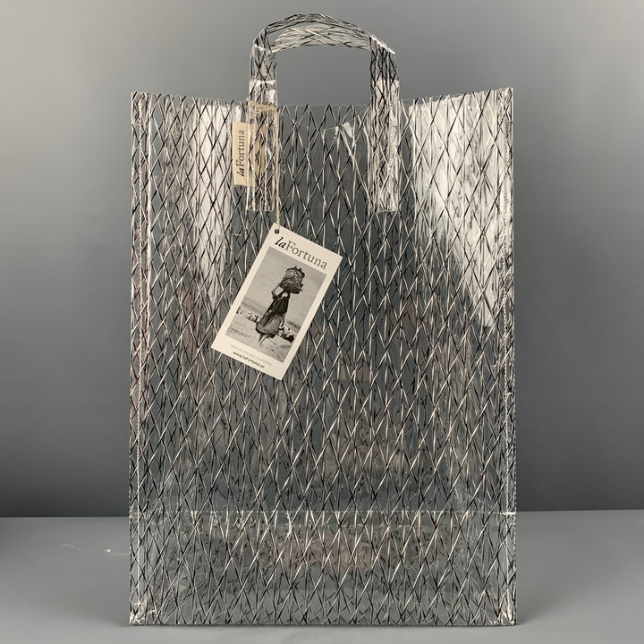 LA FORTUNA Clear Argyle PVC Tote Bags