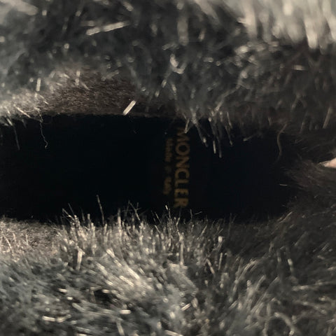 MONCLER Talla 8 Botas de cuero negro