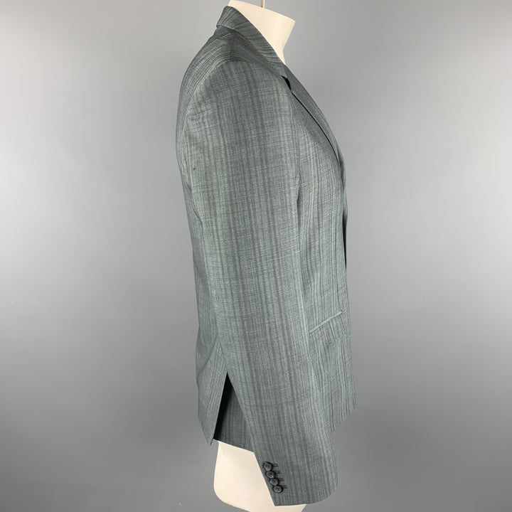 MARC by MARC JACOBS Size 42 Dark Gray Stripe Wool Notch Lapel Sport Coat