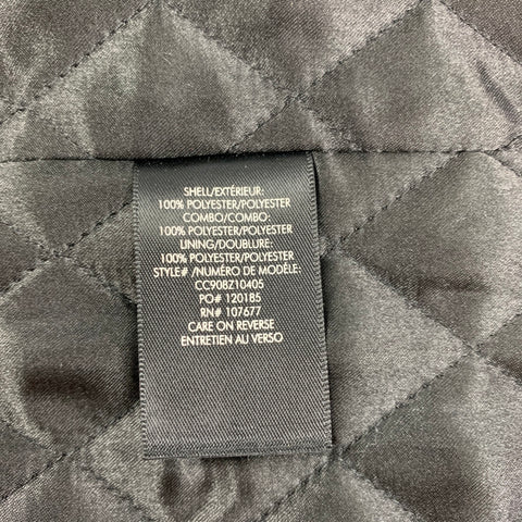ALICE + OLIVIA Size M Black Textured Polyester Shawl Collar Coat