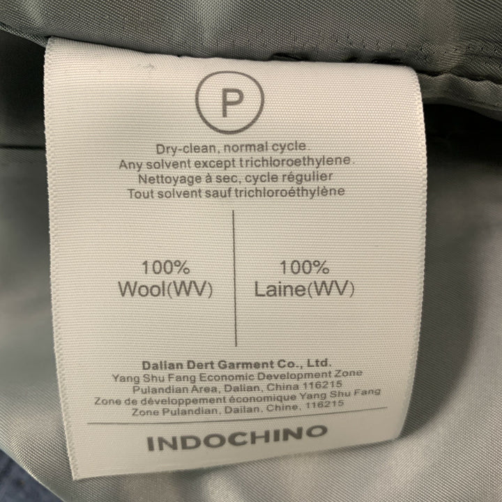 INDOCHINO Size 36 Blue Navy Plaid Wool 30 30 Suit