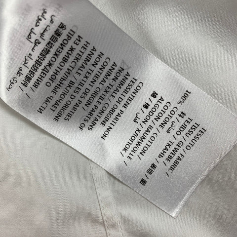 ALEXANDER MCQUEEN Size XL White Black Embroidery Cotton Long Sleeve Shirt