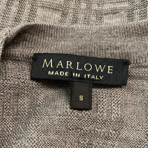MARLOWE Size S Grey Black Cashmere Silk Beaded V Neck Casual Top
