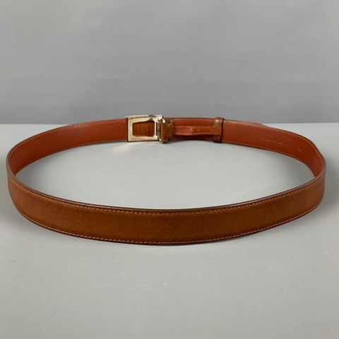 BRUNELLO CUCINELLI Size 35 Brown Leather Belt