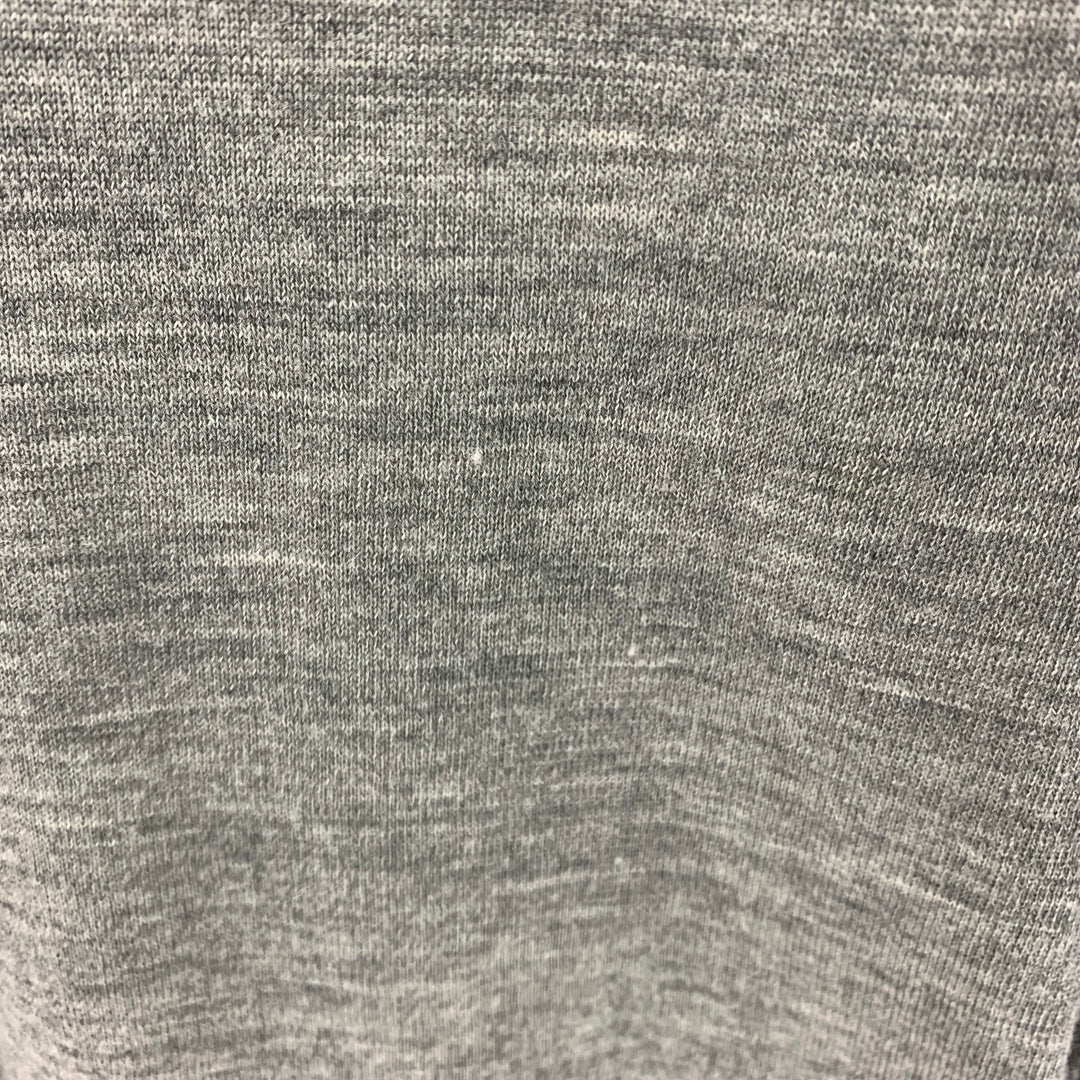 BALMAIN Size 6 Grey Wool Chain V-Neck Dress
