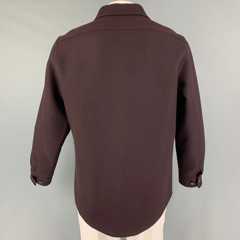 JIL SANDER Size 46 Brown Wool Polyamide Worker Jacket