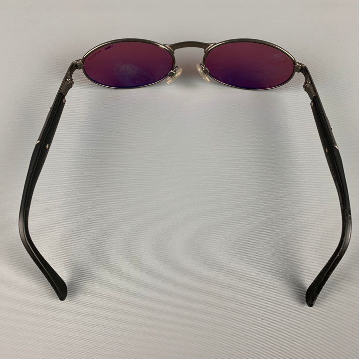 BOLLE Black Metal Oval Rhodia 2.0 Sunglasses
