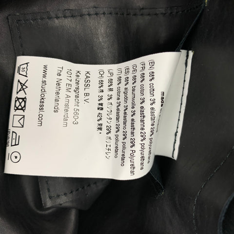 KASSL Size XL Black Cotton Blend Coat