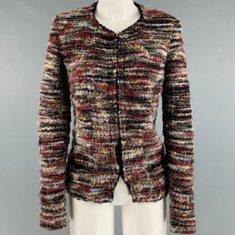 ISABEL MARANT Taille 6 Veste boucle en laine mélangée multicolore