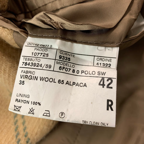 POLO by RALPH LAUREN Size 42 Beige Brown Plaid Single Breasted Sport Coat