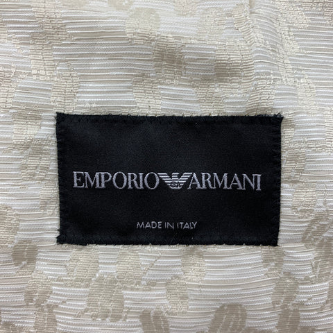 EMPORIO ARMANI Size 42 Beige Jacquard Polyamide Blend Sport Coat