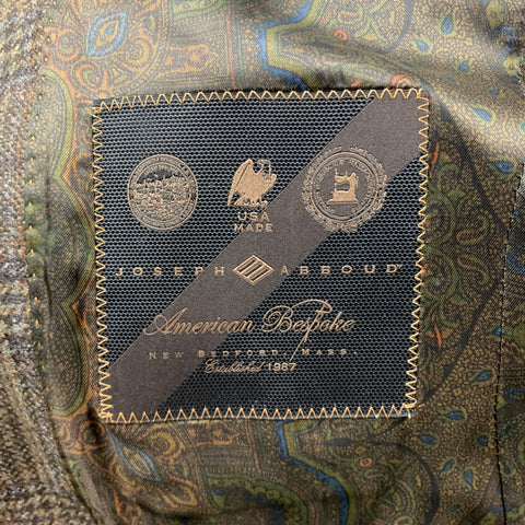 JOSEPH ABBOUD Size 40 Brown Textured Cashmere Notch Lapel Sport Coat