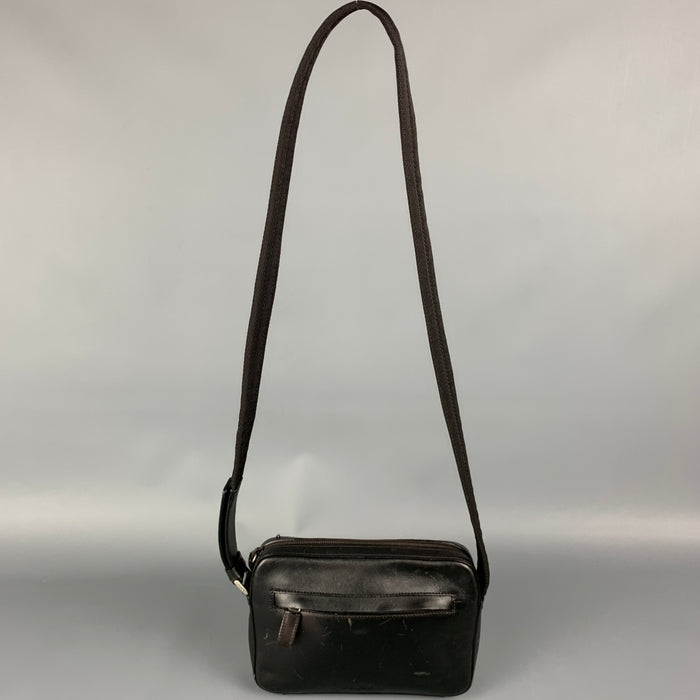 Vintage PRADA Black Leather Cross Body Handbag