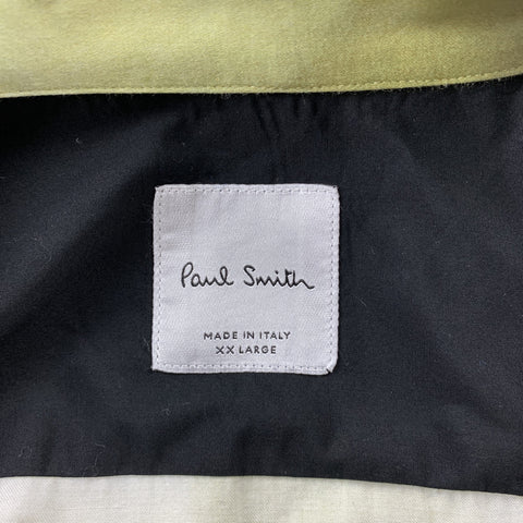 PAUL SMITH Size XXL Green & Yellow Landscape Print Cotton Button Up Long Sleeve Shirt