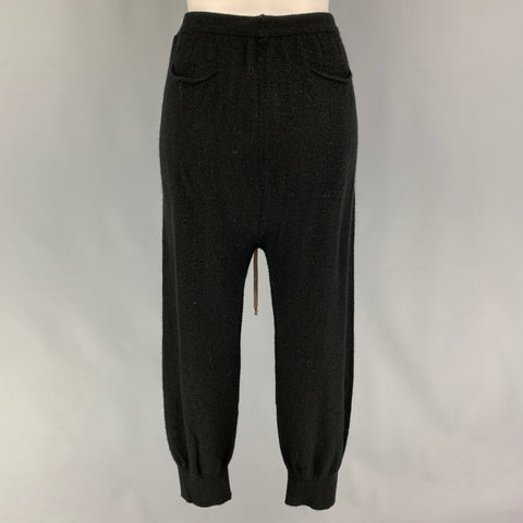 RICK OWENS Size S Black Cashmere Sweatpants