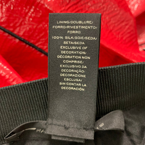 MARC JACOBS Falda acampanada lisa de algodón revestido en rojo y negro talla 2