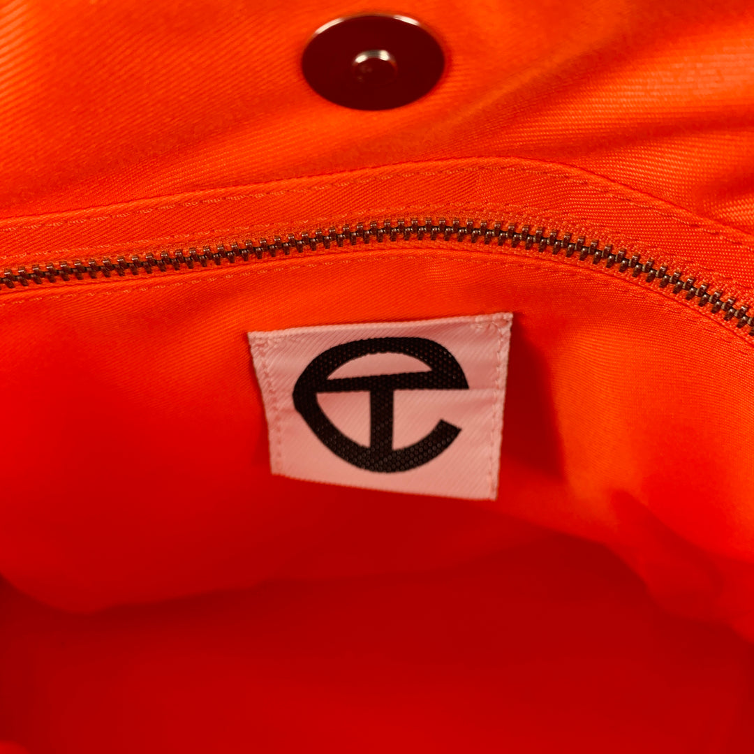 TELFAR Waist Size M Orange Textured Polyester Blend Tote Handbag