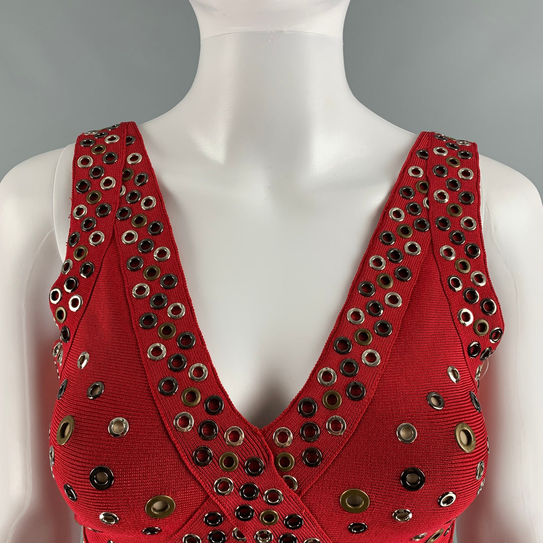 viscose a line dress Red Muse Viscose A-line Dress with V-Neck & 3/4th Sleeves – HAY! main image 0