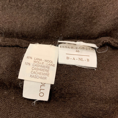 BRUNELLO CUCINELLI Size S Brown Grey Wool Cashmere V-Neck Pullover
