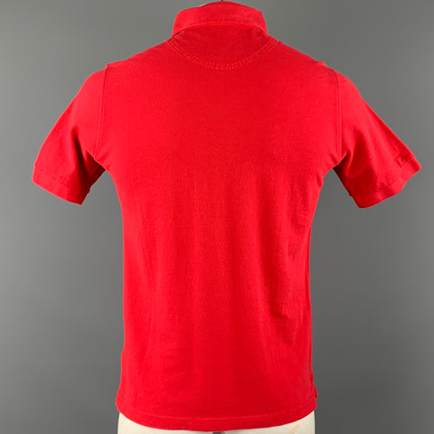 CORSINI Size S Red Flower Button Pique Polo