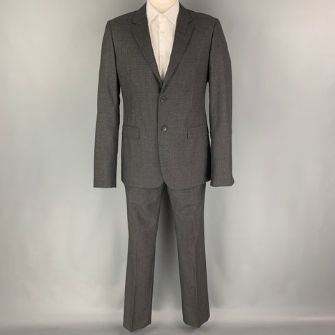 CALVIN KLEIN COLLECTION Size 42 Charcoal Wool Notch Lapel Suit
