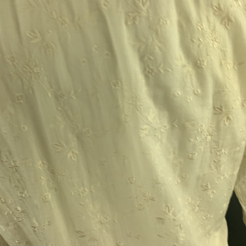 PAUL SMITH Size M Beige Embroidered Floral Pattrn Cotton Shirt