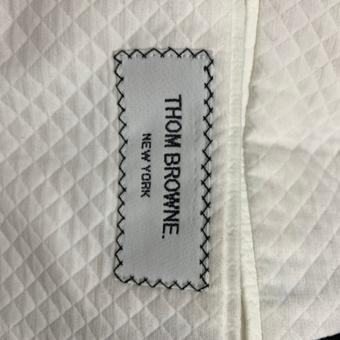 THOM BROWNE Fall 2008 Size XL Black Wool Double Breasted Coat
