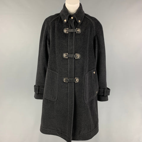 DANA BUCHMAN Size 10 Black Angora Blend Coat