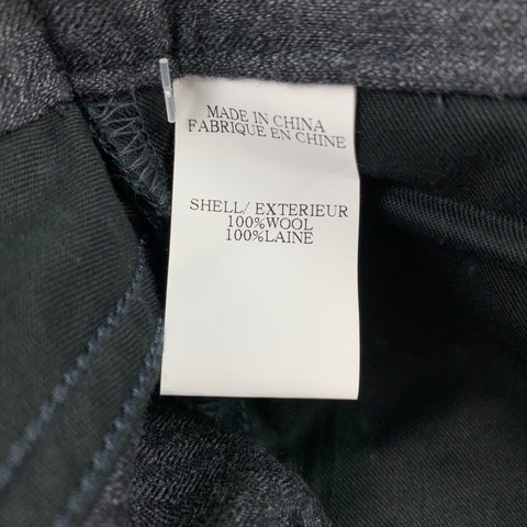 THEORY Size 34 Charcoal Herringbone Wool Jean Cut Casual Pants