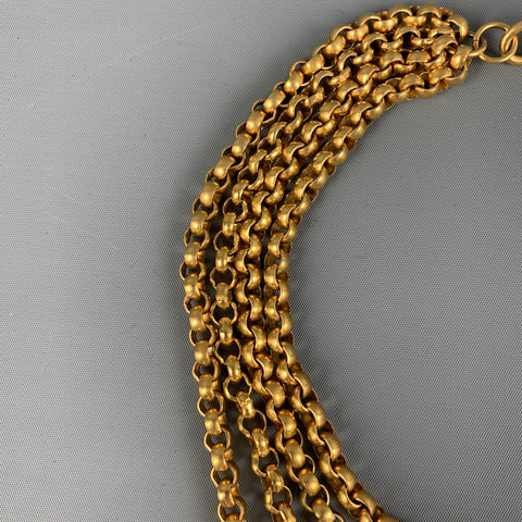 DONNA KARAN Gold Faux Pearl Layered Necklace