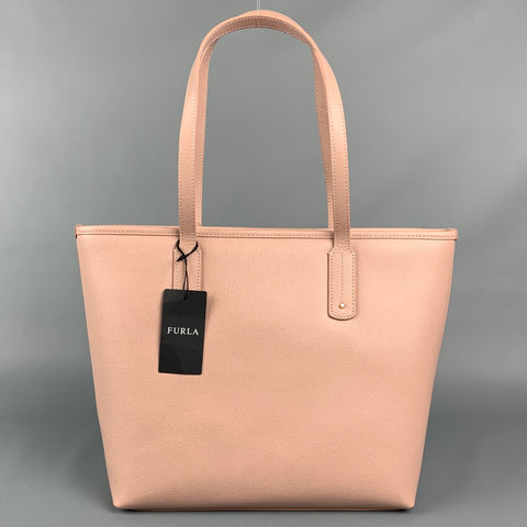 FURLA Rose Textured Leather Tote Handbag